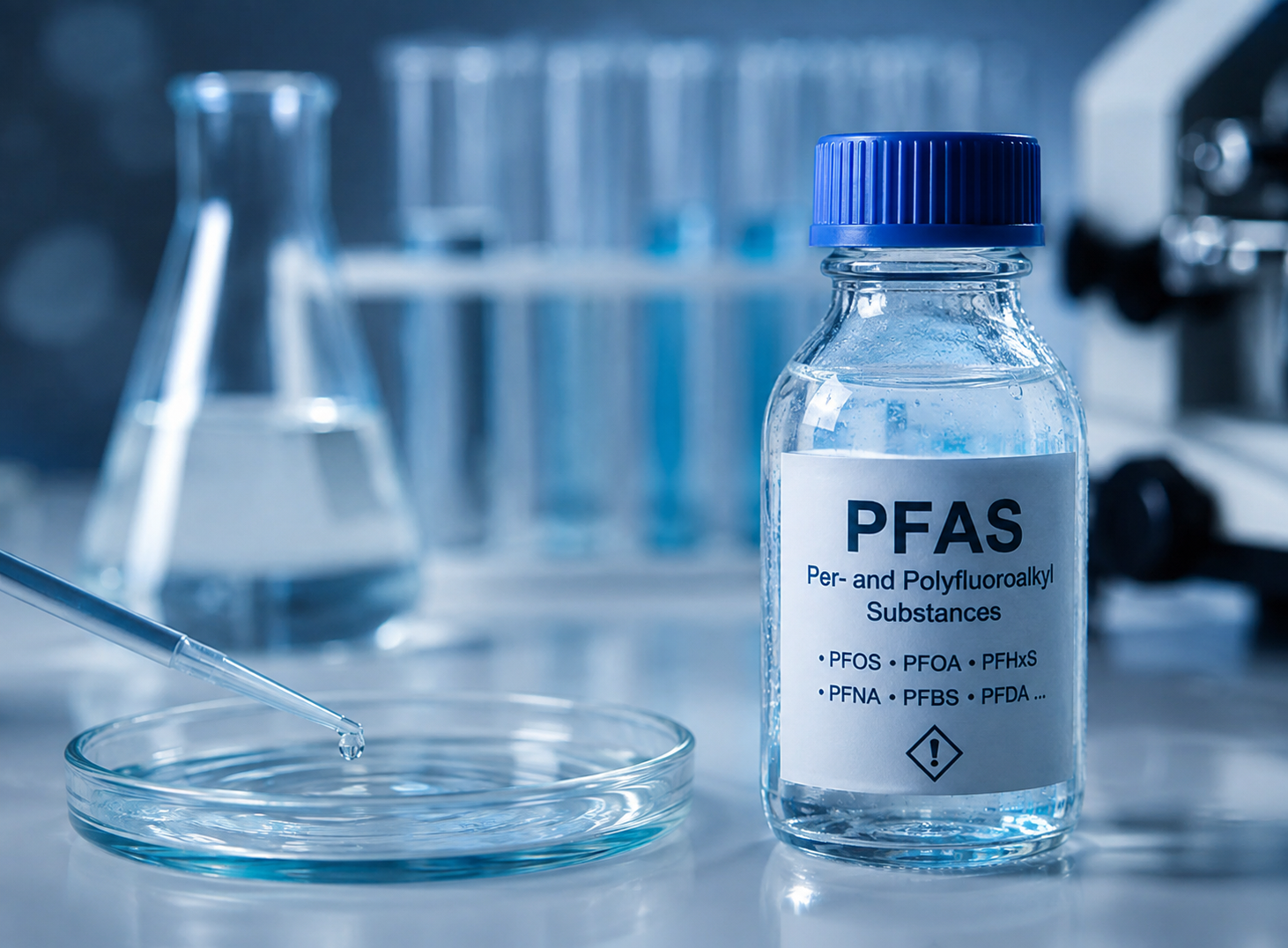 Illustration abstraite — PFAS